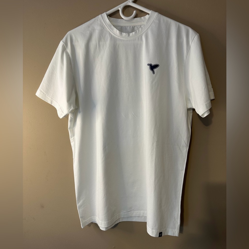 Mens birddogs Tropical Graphic white Tee with Palm Design. Great cond. Size L